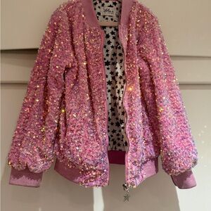 Lola + The Boys Pink Sequin Jacket
